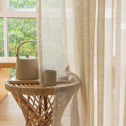 Rideau en Lin Classique Beige
