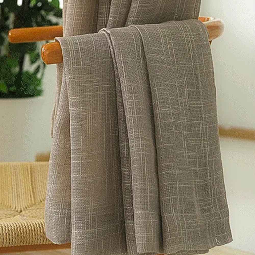 Rideau en Lin Gris dans un salon